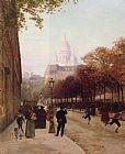 Victor Gabriel Gilbert Place D'Anvers Et Le Sacre Coeur Paris painting